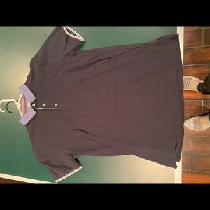 Zara blue short sleeve collared shirt